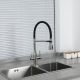 Смеситель для кухни Gappo G4399-75 с гибким изливом и подключением фильтра питьевой воды сатин/чёрный
