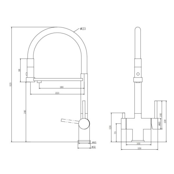 Смеситель для кухни Kohr Berga Series 1LQ280204CP-0000A хром/чёрный