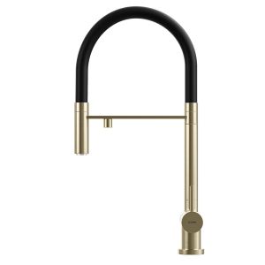 Смеситель для кухни Kohr Berga Series 1LQ180251BG-0000A брашированное золото/чёрный