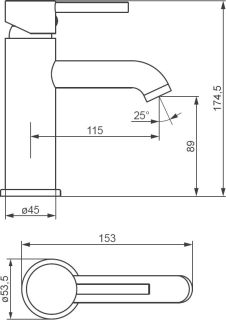 Смеситель для раковины Damixa Scandinavian Pure 360210300 черный
