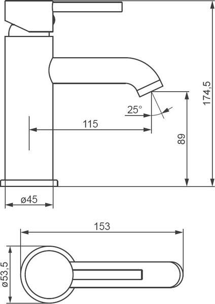 Смеситель для раковины Damixa Scandinavian Pure 360210300 черный