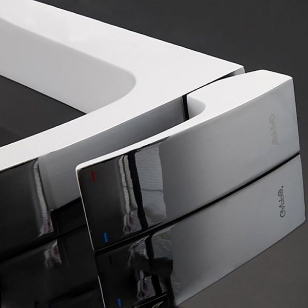 Смеситель для раковины Gappo G1007-18 белый/хром Смеситель для раковины Gappo G1007-18 белый/хром