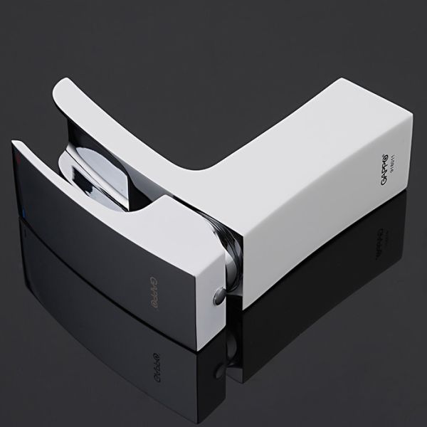 Смеситель для раковины Gappo G1007-30 белый/хром Смеситель для раковины Gappo G1007-30 белый/хром