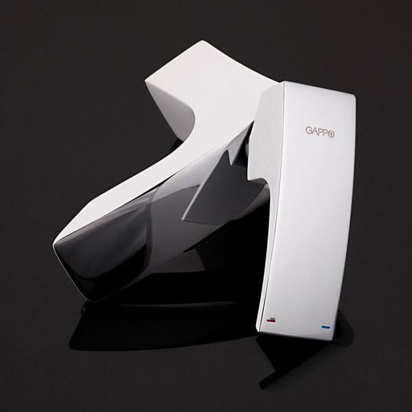 Смеситель для раковины Gappo G1007-7 белый/хром Смеситель для раковины Gappo G1007-7 белый/хром