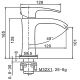 Смеситель для раковины Gappo G1007-8 белый/хром Смеситель для раковины Gappo G1007-8 белый/хром