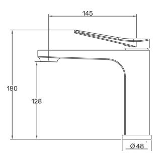 Смеситель для раковины Gappo G1010-6 чёрный