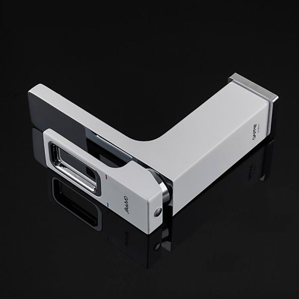 Смеситель для раковины Gappo G1017-8 белый/хром Смеситель для раковины Gappo G1017-8 белый/хром