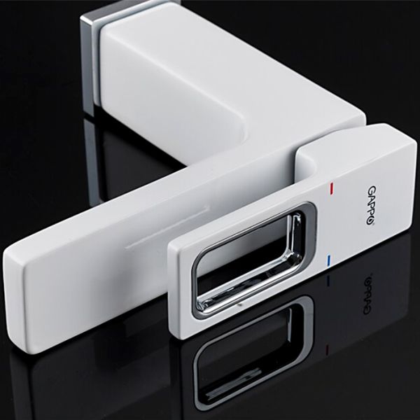 Смеситель для раковины Gappo G1017 белый Смеситель для раковины Gappo G1017 белый