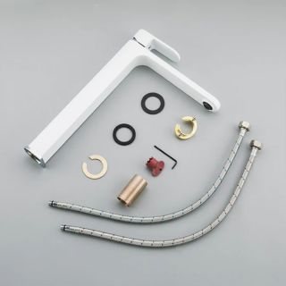 Смеситель для раковины Gappo G1083-82 белый/хром