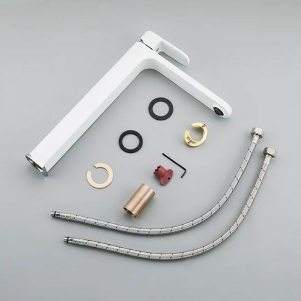 Смеситель для раковины Gappo G1083-82 белый/хром