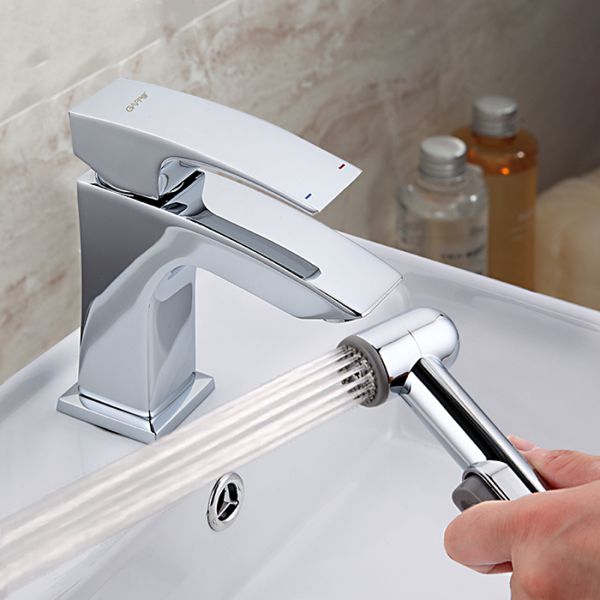 Смеситель для раковины с гигиеническим душем Gappo G1207 хром