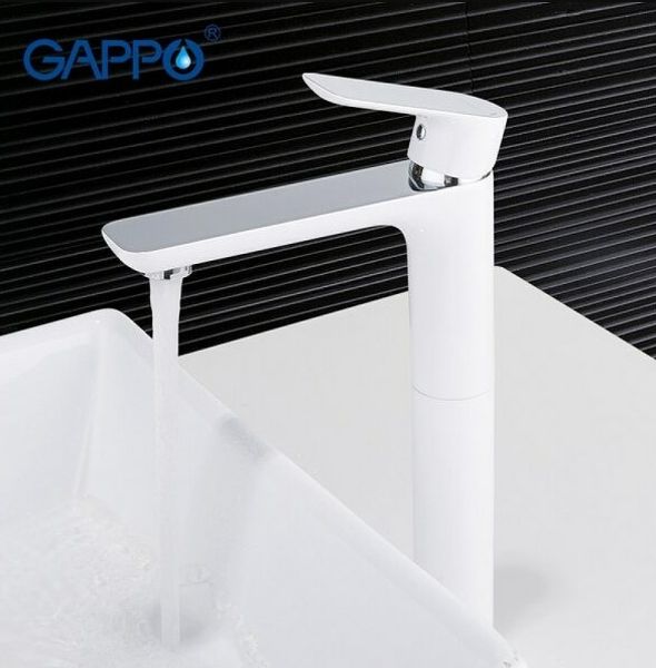 Смеситель для раковины Gappo Noar G1048-2 белый/хром
