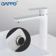 Смеситель для раковины Gappo Noar G1048-2 белый/хром