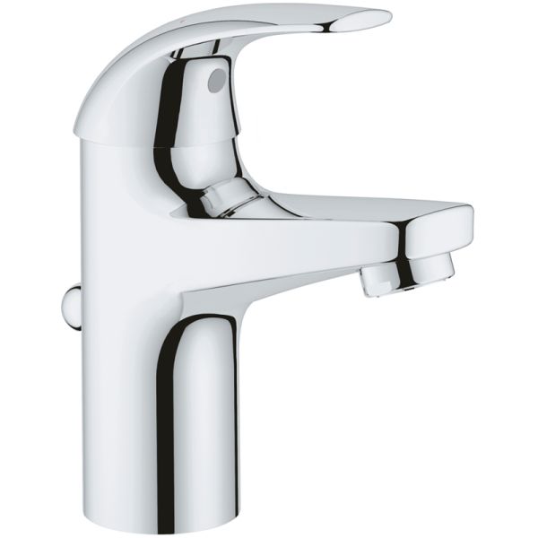 Смеситель для раковины GROHE BauCurve 32805000 однорычажный DN 15, с донным клапаном, хром 32805000