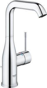 Смеситель для раковины GROHE Essence+ с донным клапаном и высоким изливом, хром (32628001)