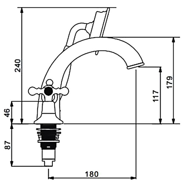 Смеситель на борт ванны Gappo G1189-4 бронза