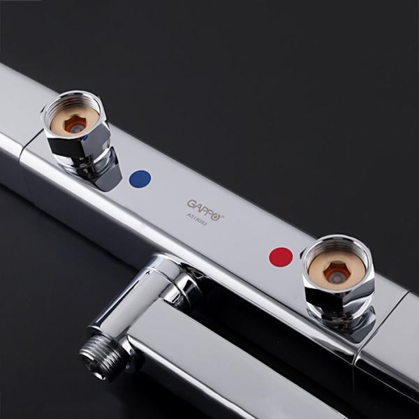 Смеситель для ванны с термостатом Gappo G3291 хром