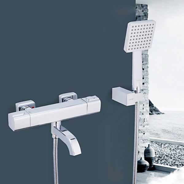 Смеситель для ванны с термостатом Gappo G3291 хром