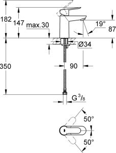 Смеситель Grohe BauEdge 23330000 для раковины