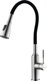 Смеситель Lemark Expert LM5082S-Black для кухни с гибким изливом Смеситель Lemark Expert LM5082S-Black для кухни с гибким изливом