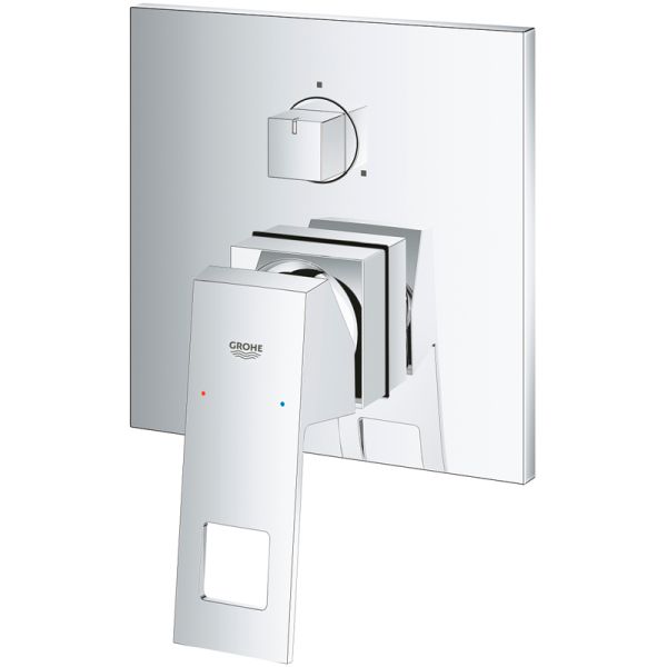 Смеситель однорычажный с переключателем на 3 положения, GROHE Eurocube, хром, (24094000)