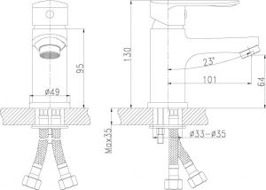 Смеситель для раковины Rossinka RS32-11