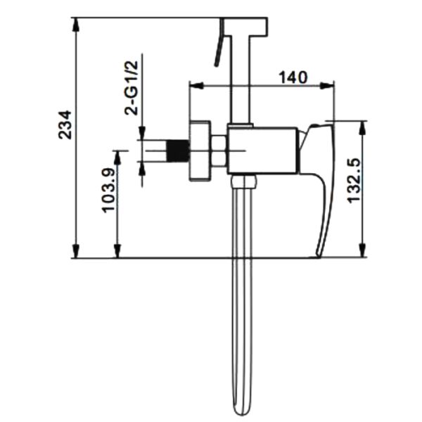 Гигиенический душ со смесителем Gappo G2007-4 бронза