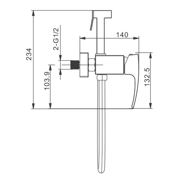 Гигиенический душ со смесителем Gappo G2007 хром