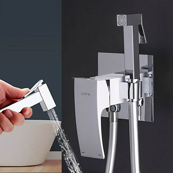 Гигиенический душ со смесителем Gappo G7207-8 белый/хром