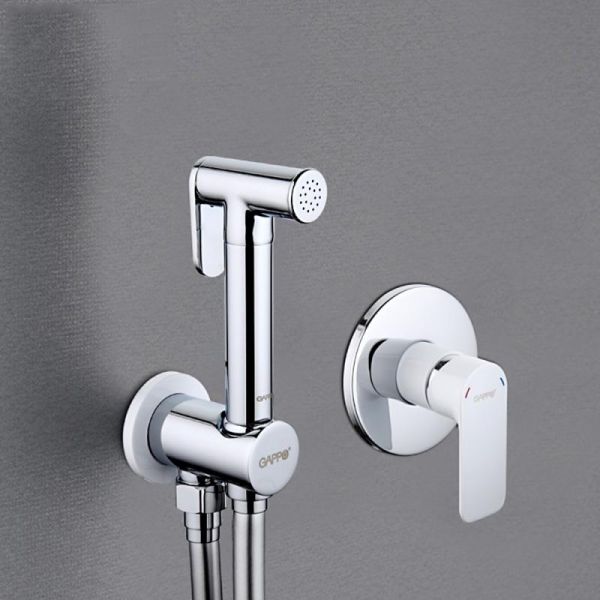 Гигиенический душ со смесителем Gappo G7248 белый/хром
