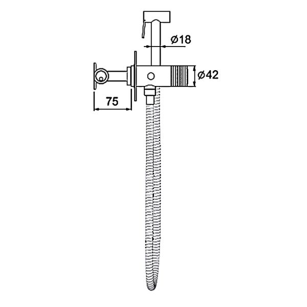 Гигиенический душ со смесителем Gappo G7288-6 чёрный