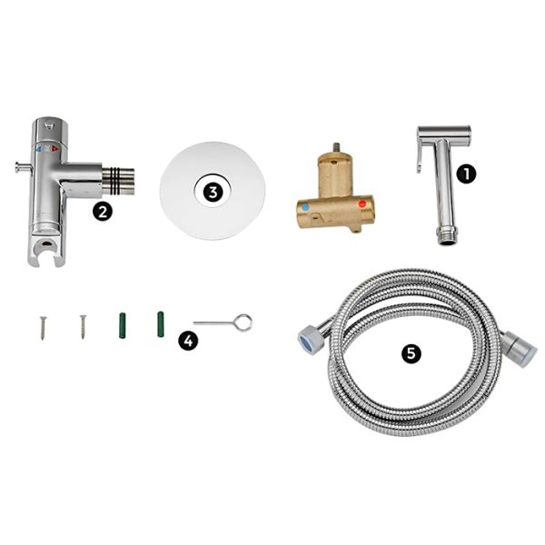 Гигиенический душ со смесителем Gappo G7290 с термостатом хром