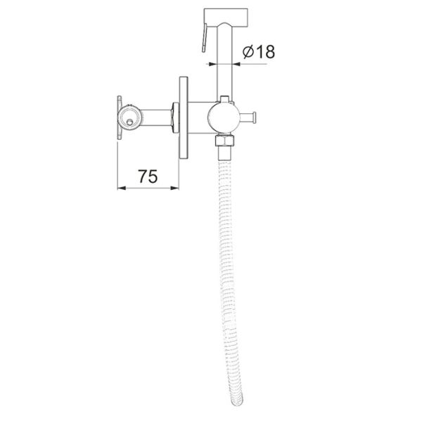Гигиенический душ со смесителем Gappo G7290 с термостатом хром