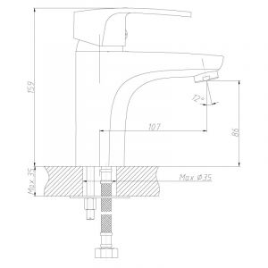 Смеситель для раковины Decoroom хром DR67011