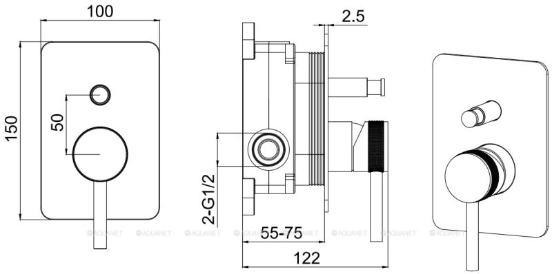 Смеситель для душа Allen Brau Priority X2 5.31011-31