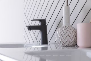 Смеситель для раковины Aquanet Static AF330-10B чёрный матовый