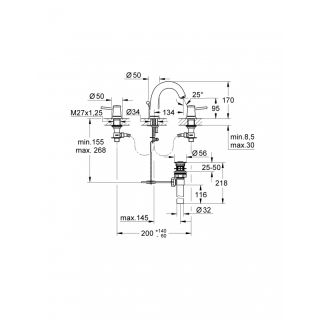 Cмеситель для раковины GROHE BauClassic 20470000 хром