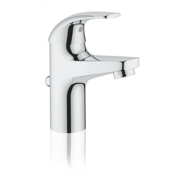 Смеситель для раковины GROHE BauCurve 32805000 однорычажный DN 15, с донным клапаном, хром 32805000