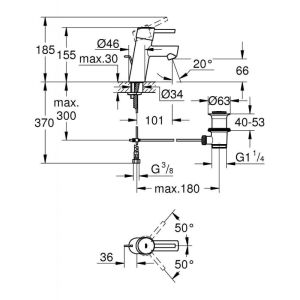 Смеситель для раковины GROHE Concetto 32204001 хром