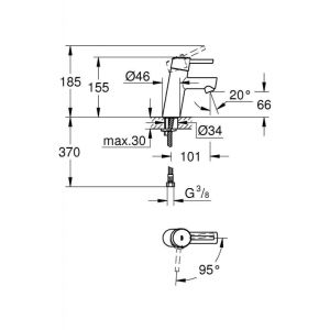 Смеситель для раковины GROHE Concetto New  2338510E хром