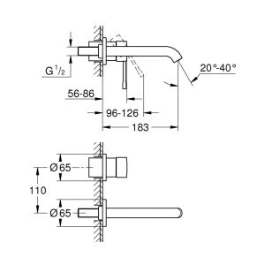 Cмеситель для раковины GROHE Essence 19408GN1 M-Size