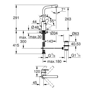 Смеситель для раковины GROHE Eurodisc Cosmopolitan 23054003 хром Смеситель для раковины GROHE Eurodisc Cosmopolitan 23054003 хром