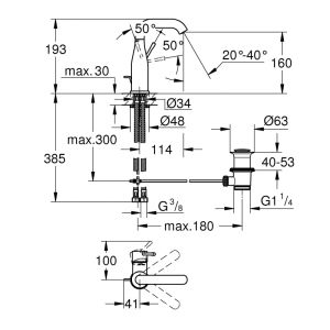 Смеситель для раковины GROHE Essence New 23462001 хром