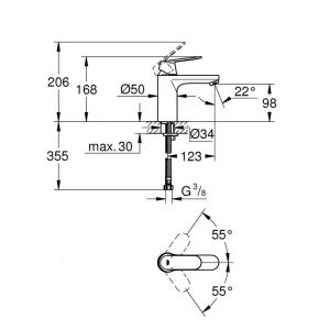 Смеситель для раковины Grohe Eurosmart Cosmopolitan 23327000