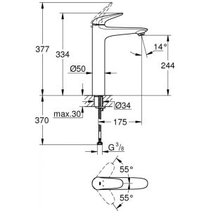 Смеситель для раковины GROHE Eurostyle New 23719003 хром