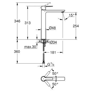 Смеситель для раковины GROHE Lineare New 23405001 хром Смеситель для раковины GROHE Lineare New 23405001 хром