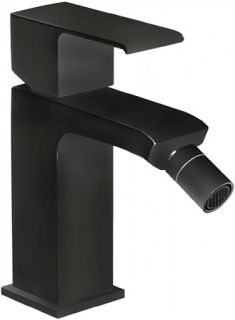 Смеситель для биде однорычажный, без донного клапана, чёрный матовый Cezares PORTA-BS1-NOP