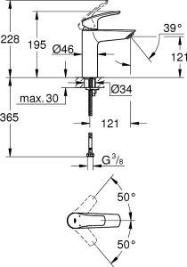 Смеситель для раковины Grohe Eurosmart 23324003