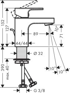 Смеситель Hansgrohe Vernis Shape 71560000 для раковины
