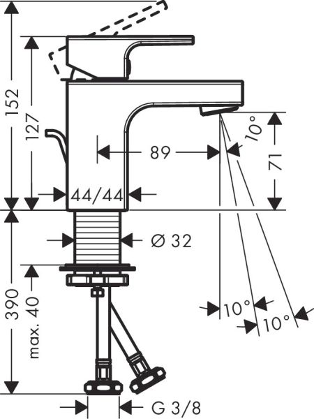 Смеситель Hansgrohe Vernis Shape 71560000 для раковины